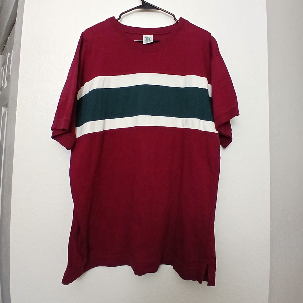 World Island 90s Thick Striped Shirt-Men's L